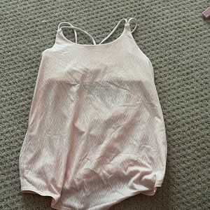 pink ivviva tank top with built in sports bra, size 10 ( girls )